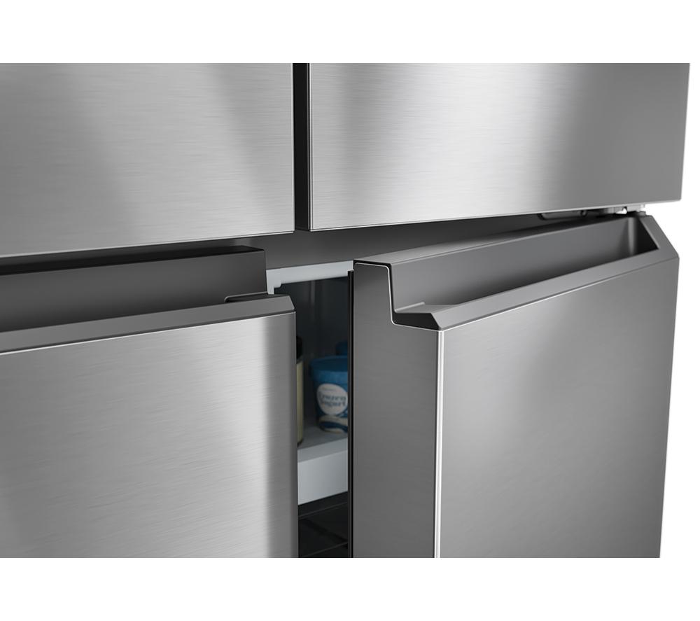 HAIER HCR3818EWMM Fridge Freezer - Platinum Inox