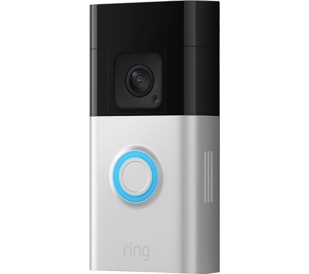 RING Battery Video Doorbell Plus - Head-To-Toe View, Silver/Grey