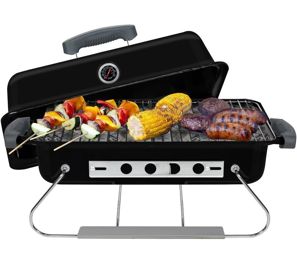 GEORGE FOREMAN On-The-Go GFPTBBQ1004B Portable Charcoal BBQ - Black image number 4 of 8