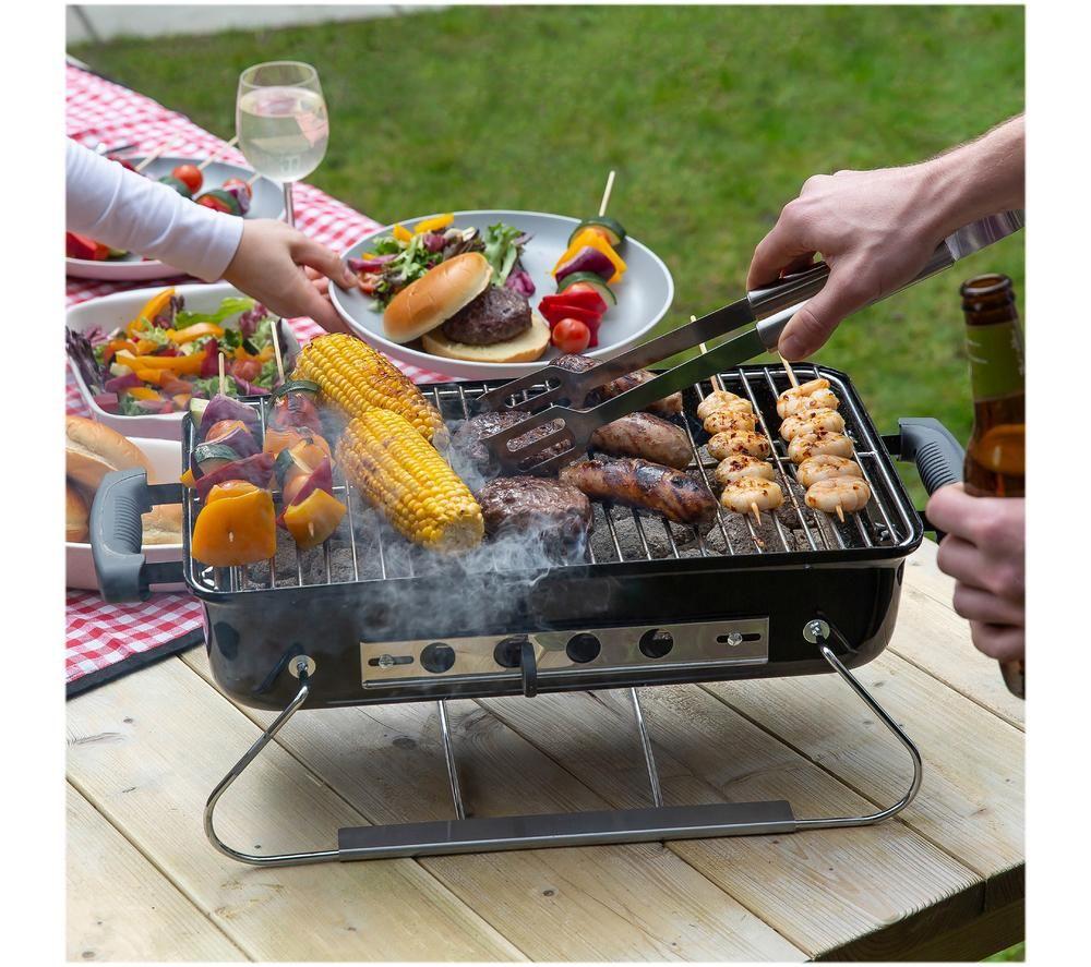 GEORGE FOREMAN On-The-Go GFPTBBQ1004B Portable Charcoal BBQ - Black image number 5 of 8