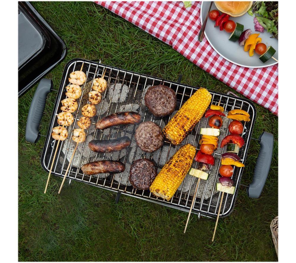 GEORGE FOREMAN On-The-Go GFPTBBQ1004B Portable Charcoal BBQ - Black image number 8 of 8