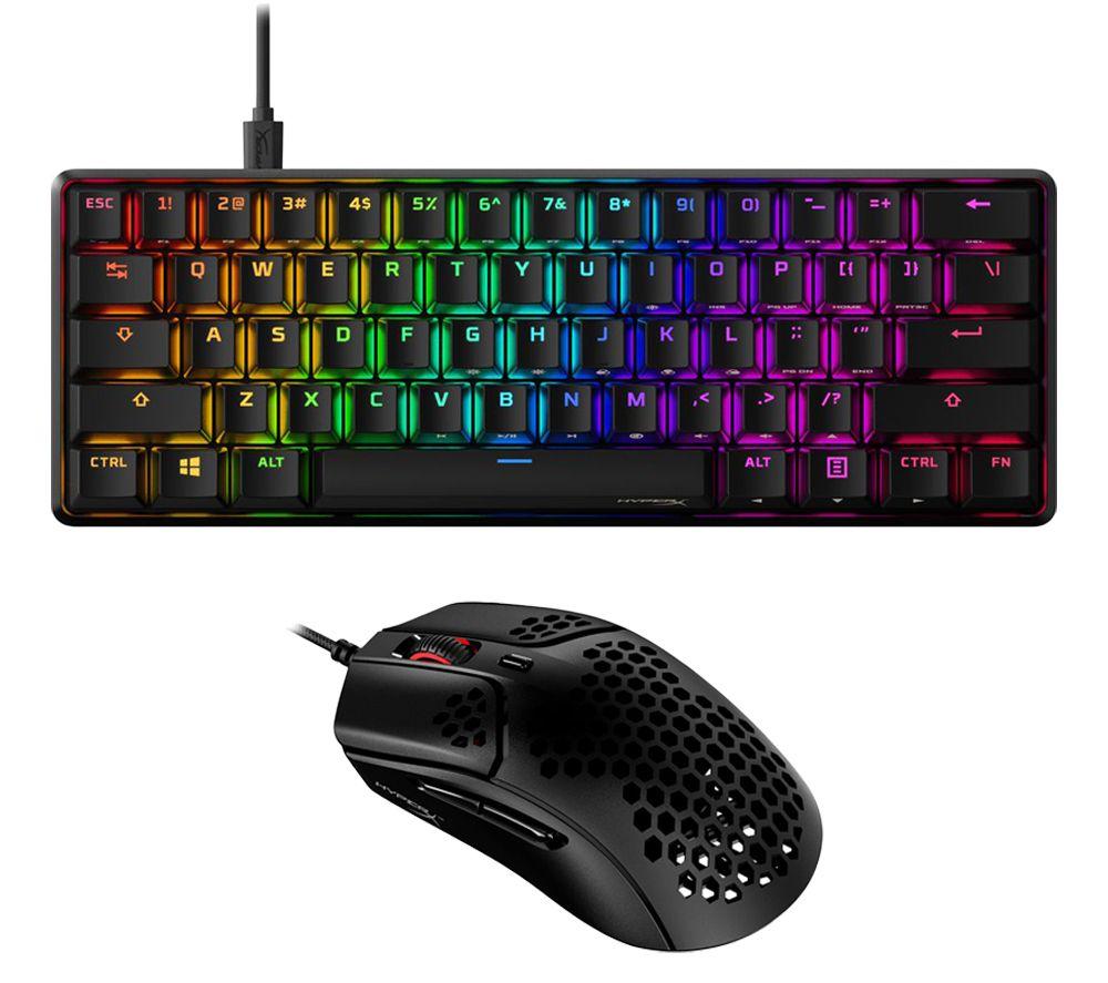 Hyperx Pulsefire Haste RGB Optical Gaming Mouse & Alloy Origins 60 RGB Mechanical Gaming Keyboard Bu