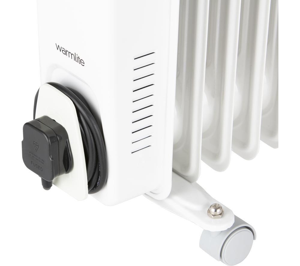 WARMLITE WL43003YW Portable Oil-Filled Radiator - White image number 6 of 7