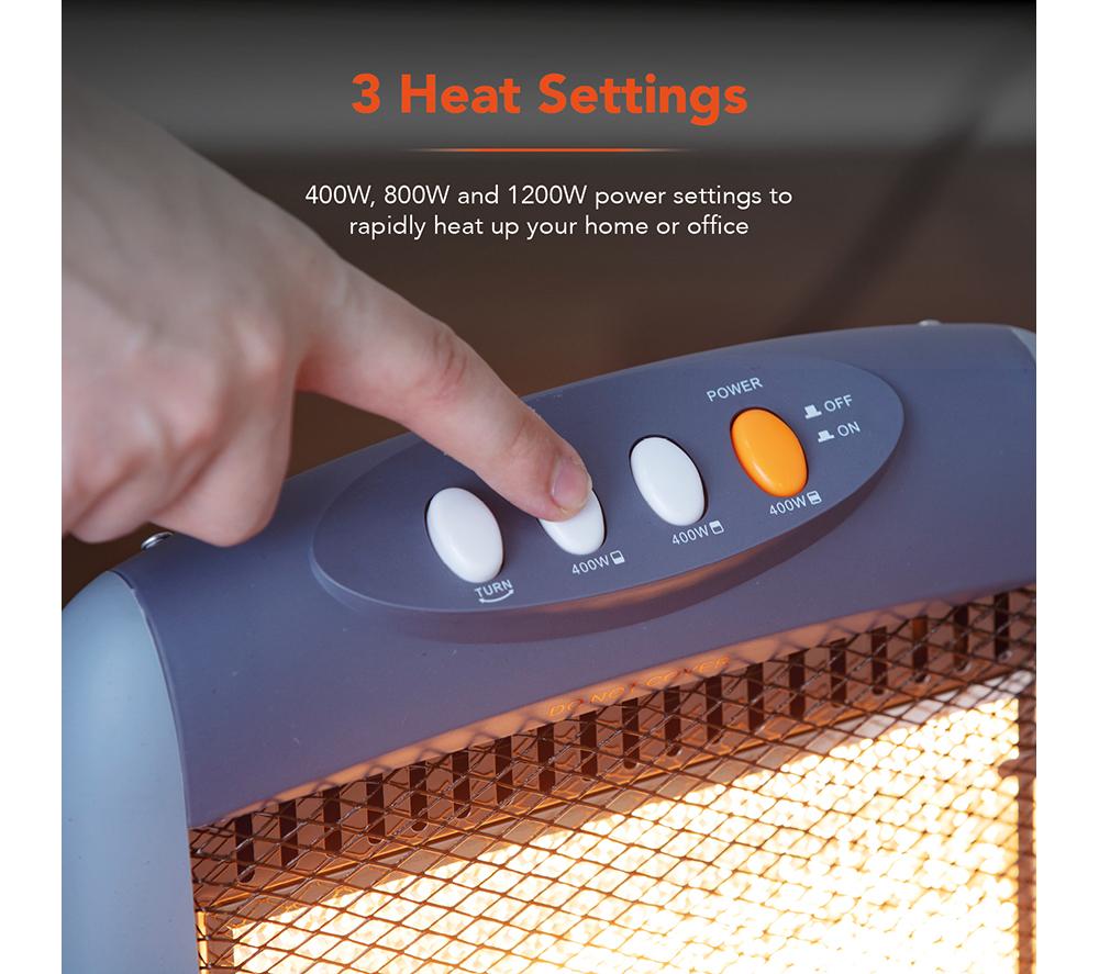 WARMLITE WL42005 Portable Halogen Heater - Grey image number 5 of 13