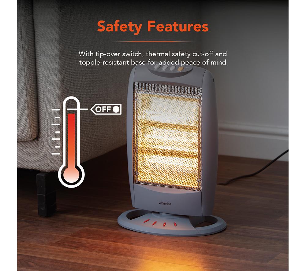WARMLITE WL42005 Portable Halogen Heater - Grey image number 9 of 13