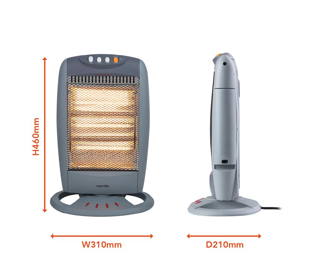 WARMLITE WL42005 Portable Halogen Heater - Grey image number 10 of 13