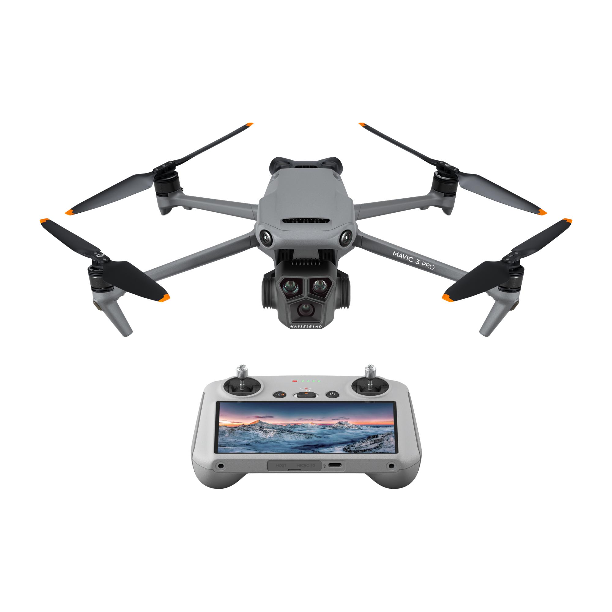 Image of DJI Mavic 3 Pro Drone with DJI RC Remote Controller - Grey, Silver/Grey