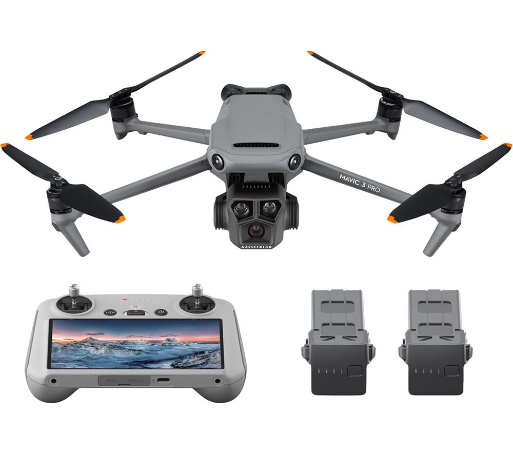 Image of DJI Mavic 3 Pro Drone Fly More Combo with DJI RC Remote Controller - Grey, Silver/Grey