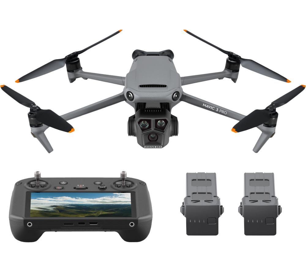 Image of DJI Mavic 3 Pro Drone Fly More Combo with DJI RC Pro Remote Controller - Grey, Silver/Grey