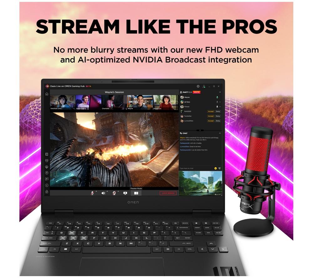 HP OMEN Transcend 16-u0500na 16" Gaming Laptop - Intel&reg; Core&trade; i7, RTX 4060, 1 TB SSD image number 3 of 21