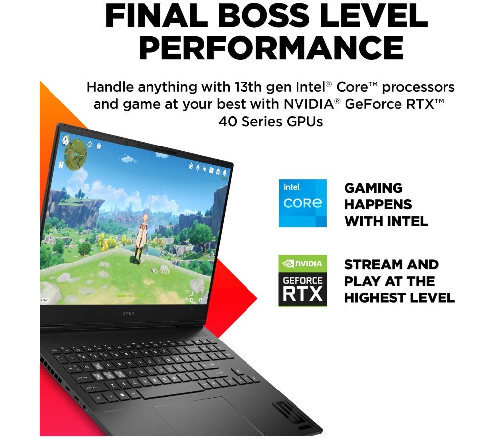 HP OMEN Transcend 16-u0500na 16" Gaming Laptop - Intel&reg; Core&trade; i7, RTX 4060, 1 TB SSD image number 4 of 21
