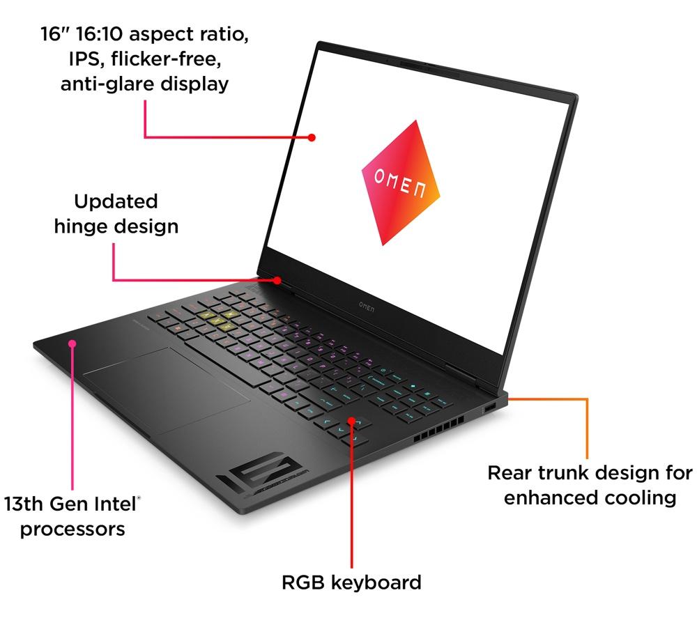 HP OMEN Transcend 16-u0500na 16" Gaming Laptop - Intel&reg; Core&trade; i7, RTX 4060, 1 TB SSD image number 7 of 21