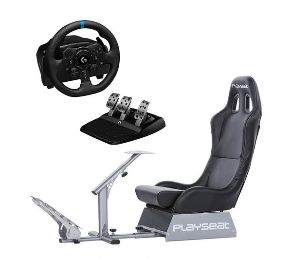 LOGITECH G923 PS5 & PS4 Racing Wheel and & Evolution ActiFit Gaming Chair Bundle | Currys