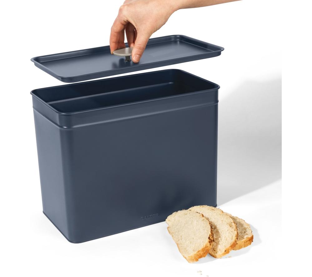 SALTER Marino BW12613EU7 4-Piece Bread Bin & Canister Set - Blue Grey image number 5 of 7