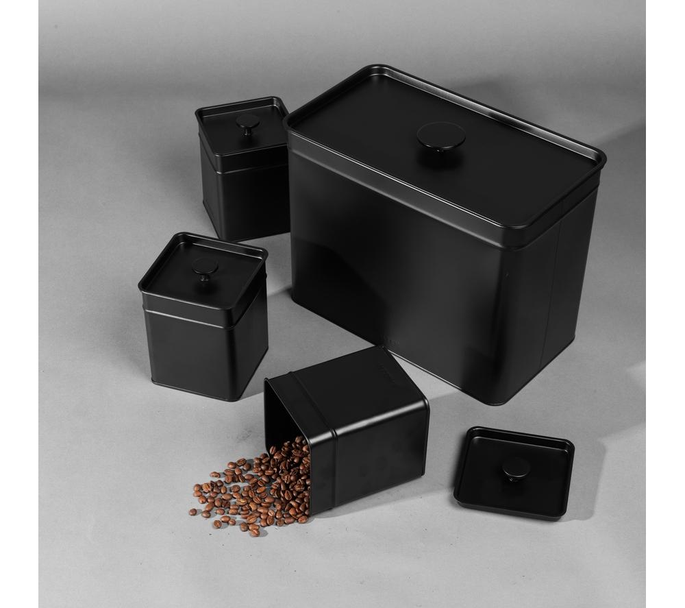 SALTER Kuro BW12614EU7 4-Piece Bread Bin & Canister Set - Black image number 3 of 5