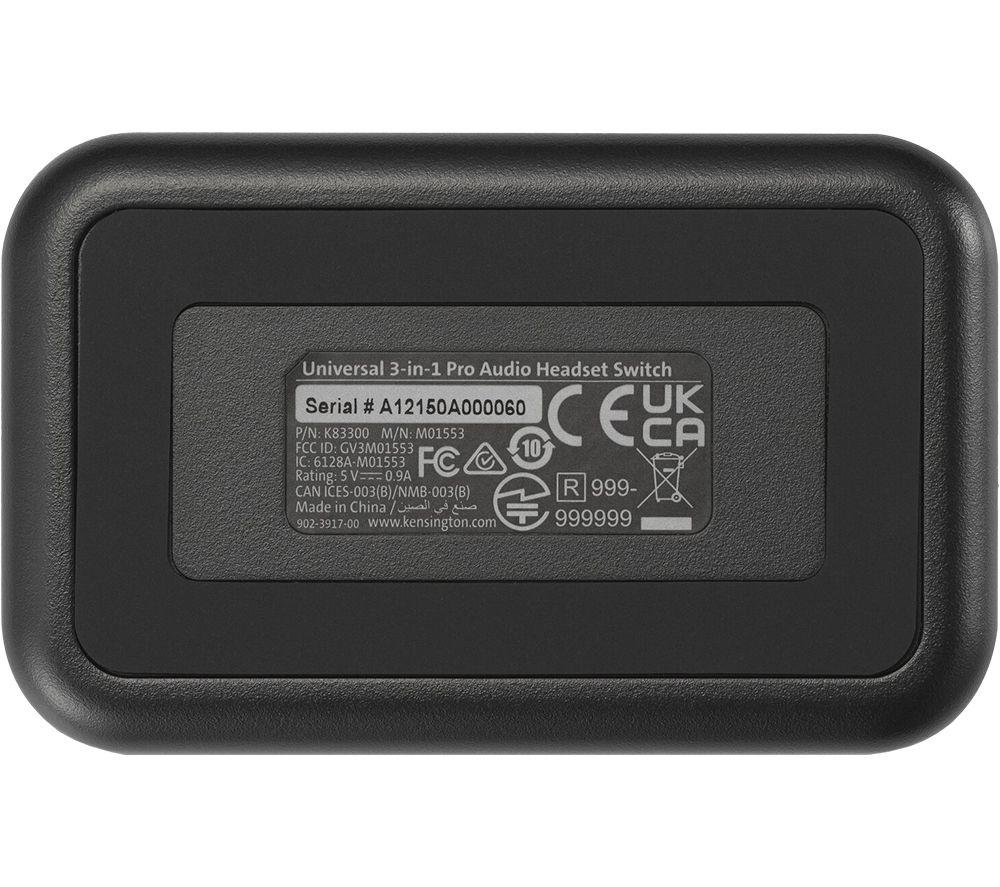 KENSINGTON Universal 3-in-1 Pro Audio Headset Switch image number 4 of 10
