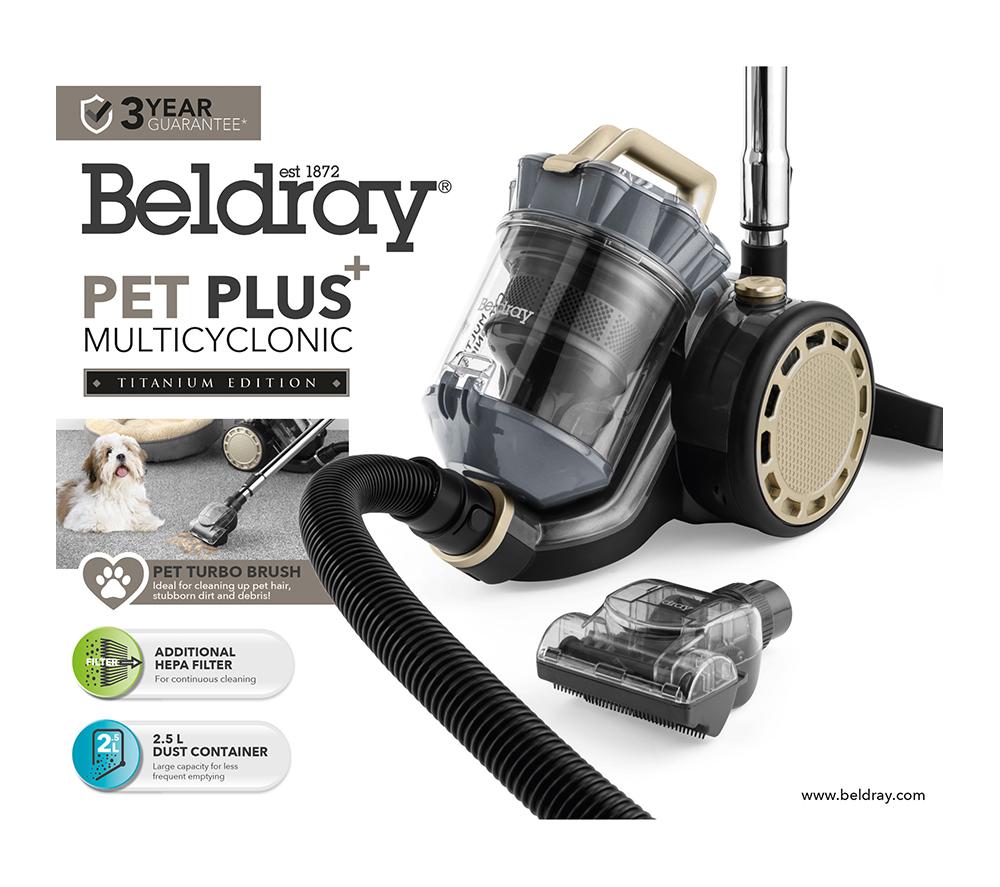 BELDRAY Multicyclonic Pet+ BEL0812TT Cylinder Bagless Vacuum Cleaner - Titanium image number 2 of 11