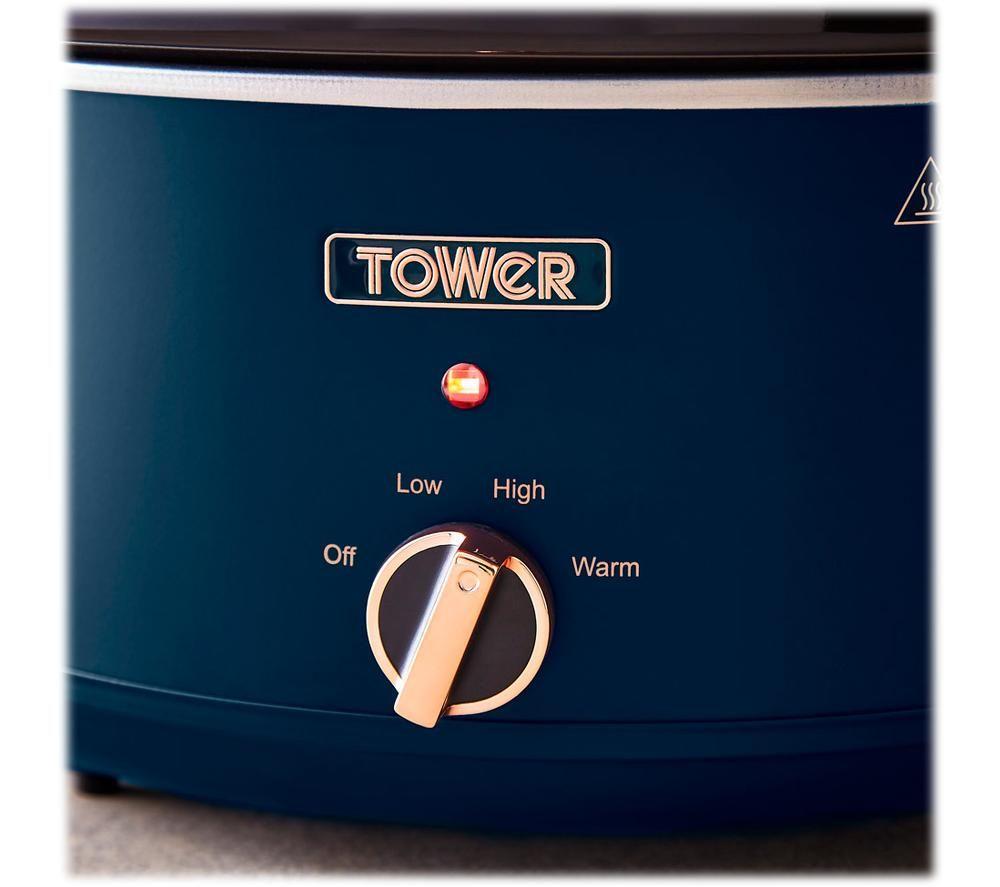 TOWER Cavaletto T16043MNB Slow Cooker - Blue image number 3 of 10