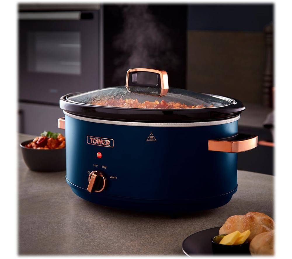 TOWER Cavaletto T16043MNB Slow Cooker - Blue image number 6 of 10