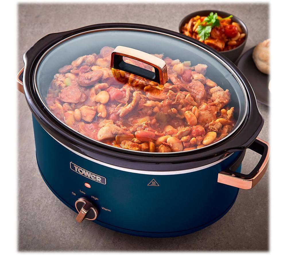 TOWER Cavaletto T16043MNB Slow Cooker - Blue image number 8 of 10