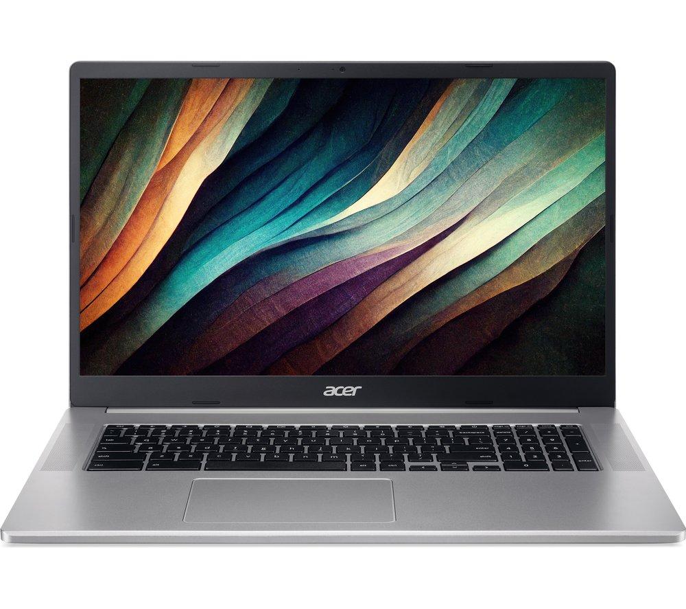 ACER 317 17.3 Chromebook - IntelPentium, 128 GB eMMC, Silver, Silver/Grey