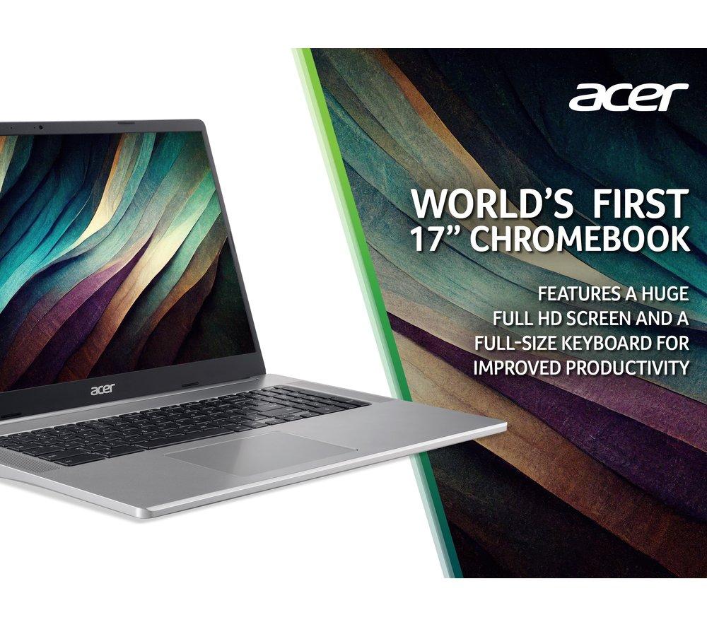 ACER 317 17.3' Chromebook - Intel® Pentium®, 128 GB eMMC, Silver - image 5