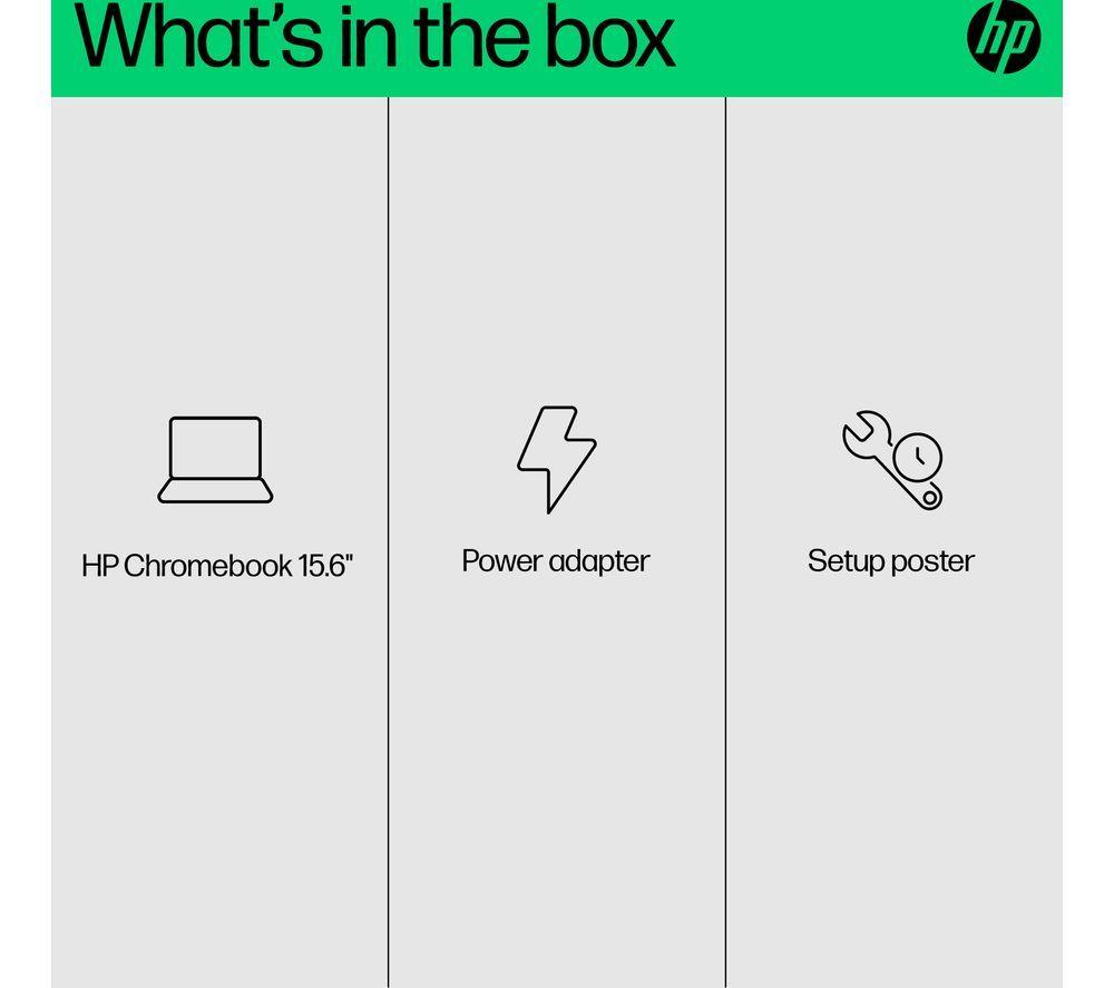 HP 15a-nb0502sa 15.6" Chromebook Plus - Intel&reg; Core&trade; i3, 128 GB SSD, Silver image number 17 of 18