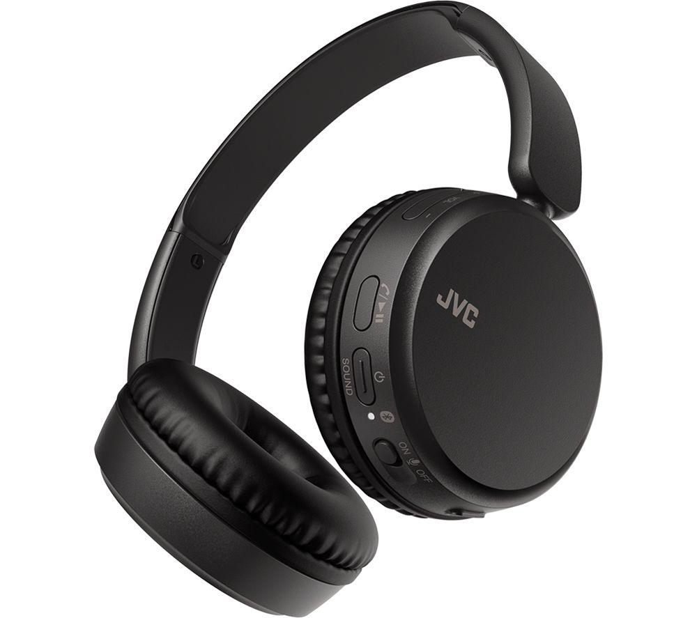 JVC HA S36W Wireless Bluetooth Headphones - Black, Black