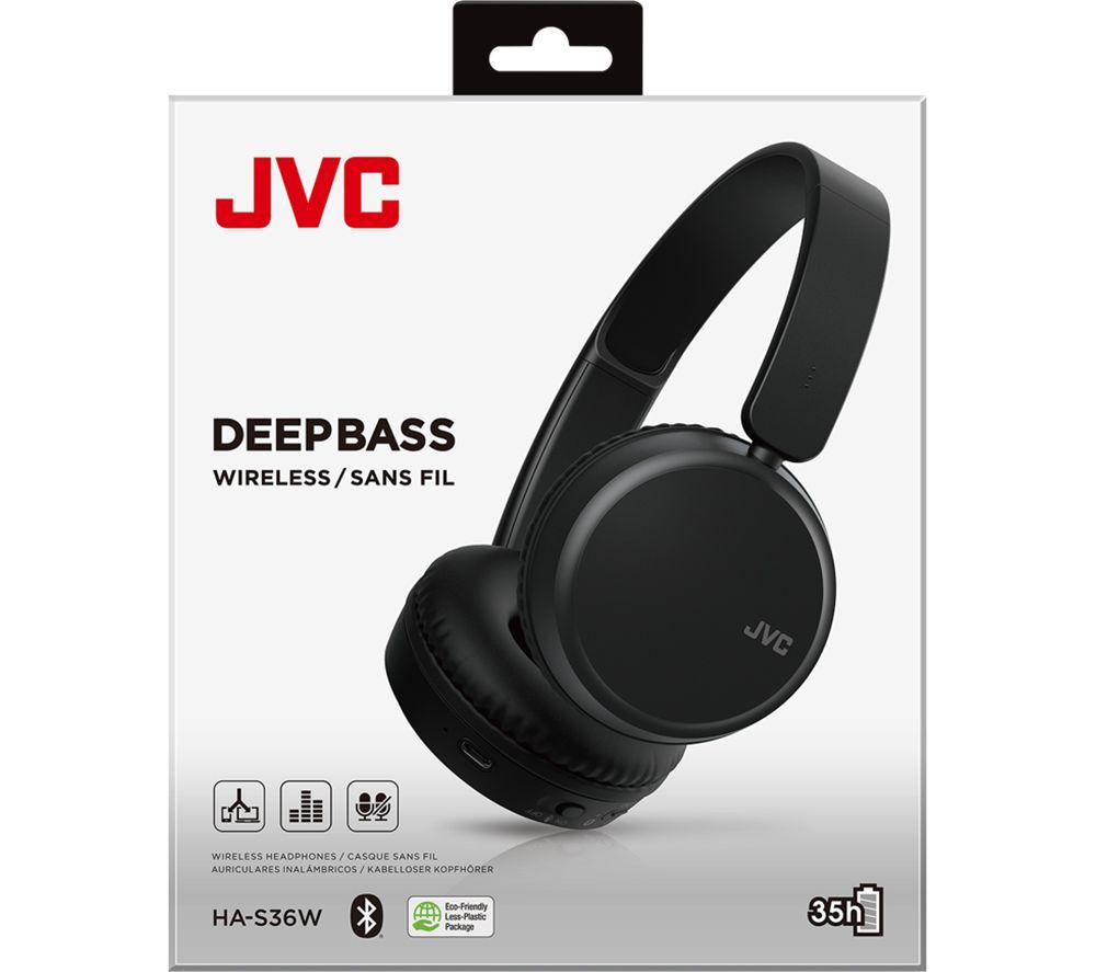 JVC HA S36W Wireless Bluetooth Headphones - Black image number 6 of 7