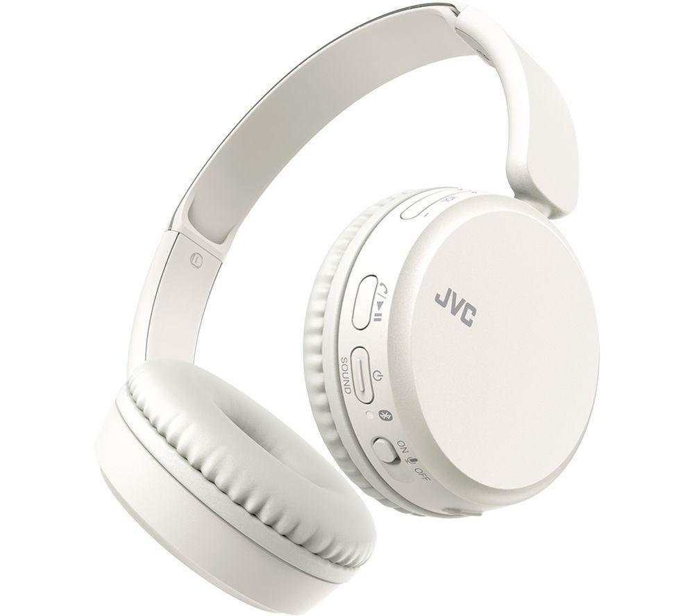 JVC HA S36W Wireless Bluetooth Headphones - White, White
