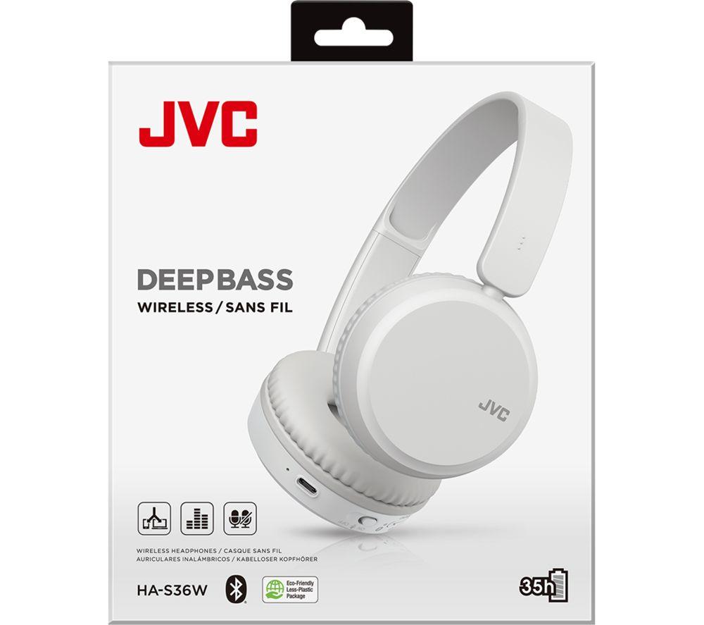 JVC HA S36W Wireless Bluetooth Headphones - White image number 6 of 7