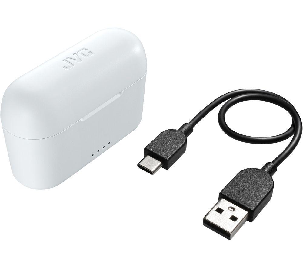 JVC HA A3T Wireless Bluetooth Earbuds - White image number 3 of 8