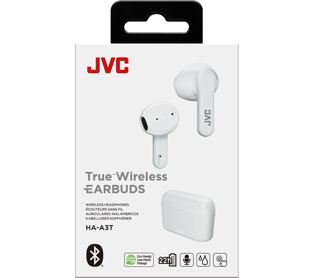 JVC HA A3T Wireless Bluetooth Earbuds - White image number 7 of 8