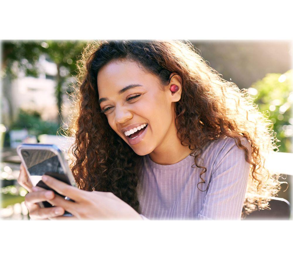 JVC HA A6T Wireless Bluetooth Earbuds - Red image number 7 of 9