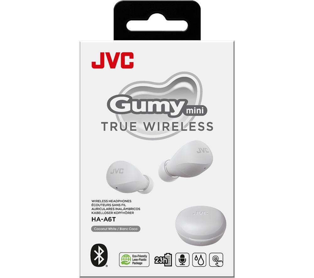 JVC HA A6T Wireless Bluetooth Earbuds - White image number 8 of 9