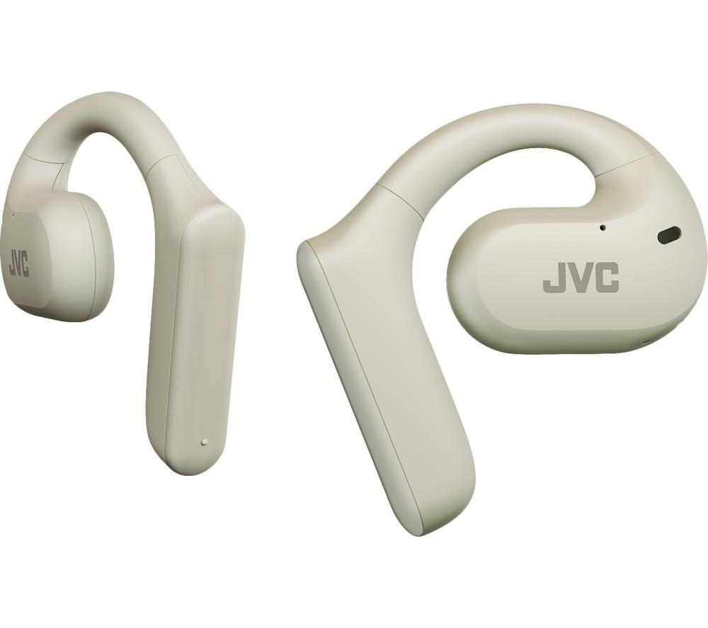 JVC Nearphones HA-NP35T Wireless Bluetooth Sports Headphones - White, White,Cream