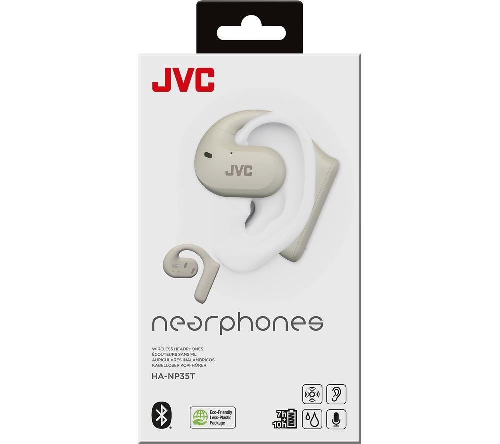 JVC Nearphones HA-NP35T Wireless Bluetooth Sports Headphones - White image number 8 of 9