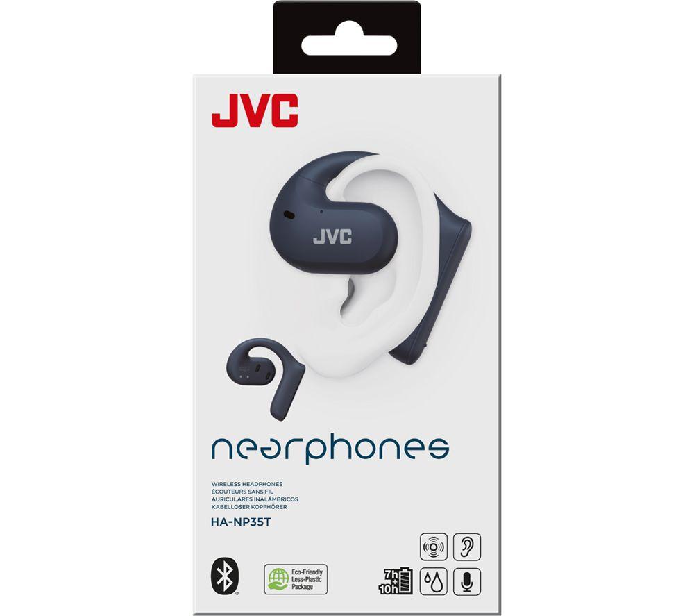JVC Nearphones HA-NP35T Wireless Bluetooth Sports Headphones - Blue image number 6 of 7