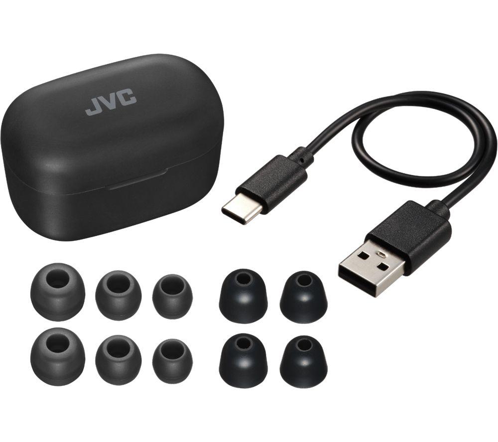 JVC Marshmallow HA-A25T Wireless Bluetooth Noise-Cancelling Earbuds - Black image number 6 of 11