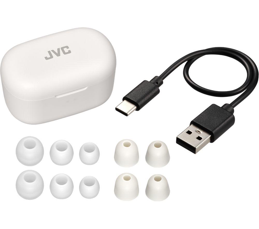JVC Marshmallow HA-A25T Wireless Bluetooth Noise-Cancelling Earbuds - White image number 5 of 10