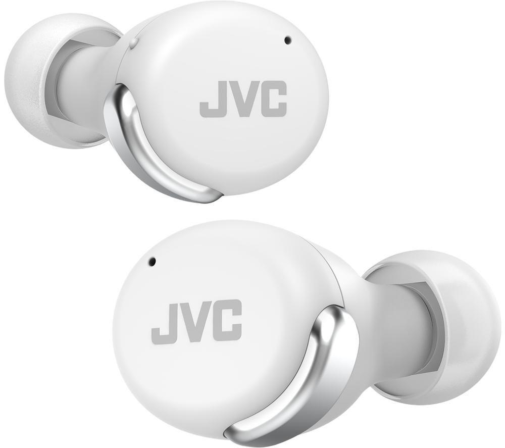 JVC HA-A30T Wireless Bluetooth Noise-Cancelling Earbuds - White, White