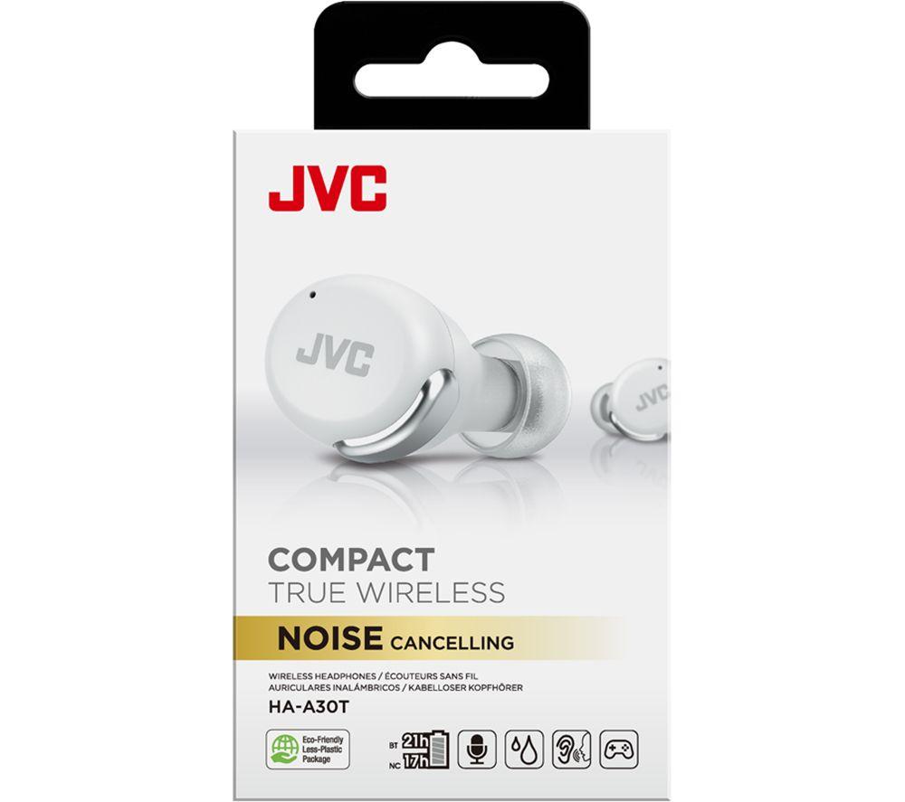 JVC HA-A30T Wireless Bluetooth Noise-Cancelling Earbuds - White image number 7 of 8