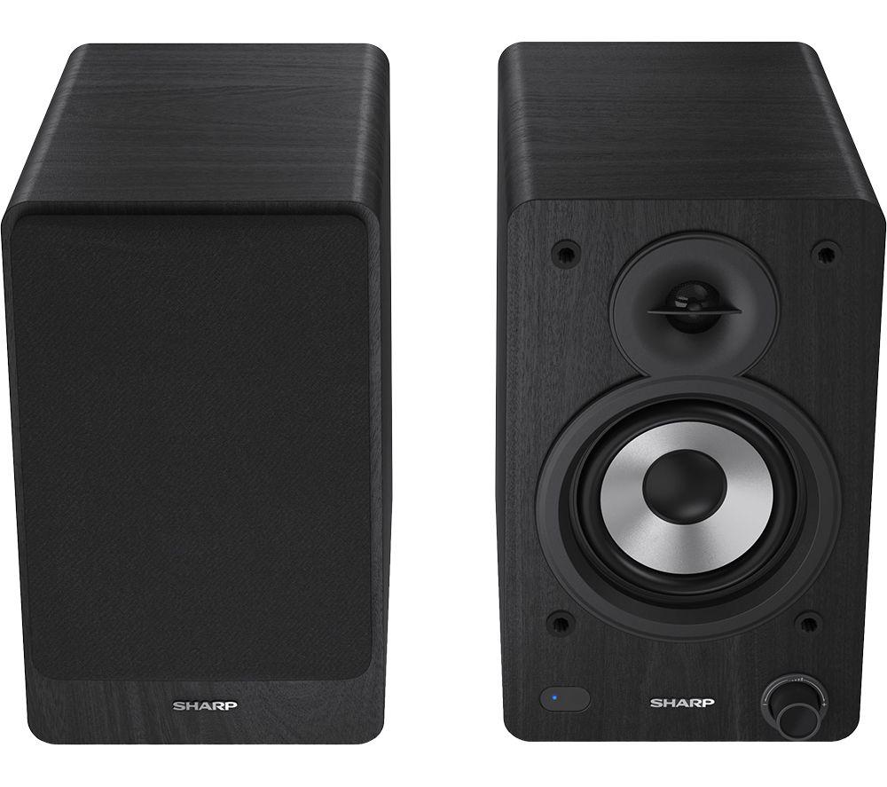 SHARP CP-SS30(BK) Bluetooth Active Bookshelf Monitor Speaker - Black image number 4 of 9