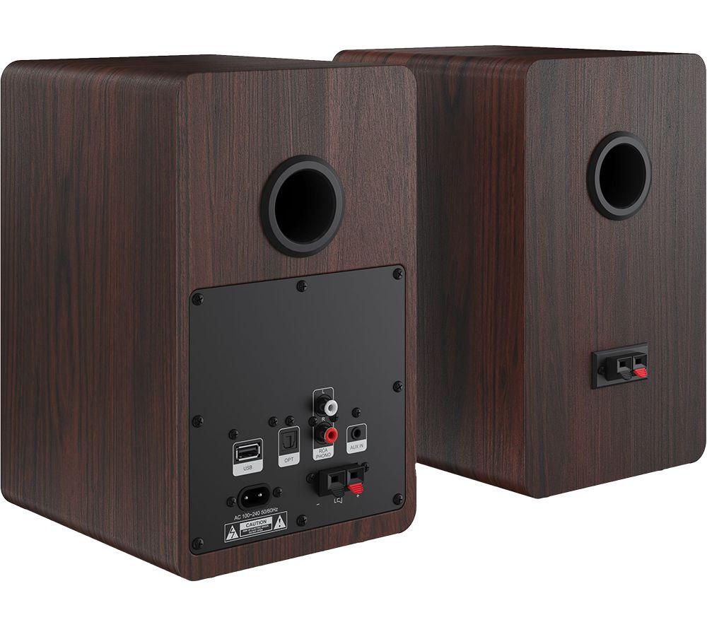 SHARP CP-SS30(BR) Bluetooth Active Bookshelf Monitor Speaker - Brown image number 5 of 9