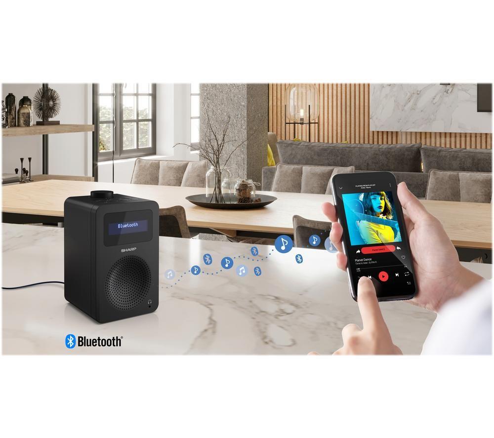 SHARP DR-430 BK DAB+/FM Bluetooth Clock Radio - Midnight Black image number 7 of 8