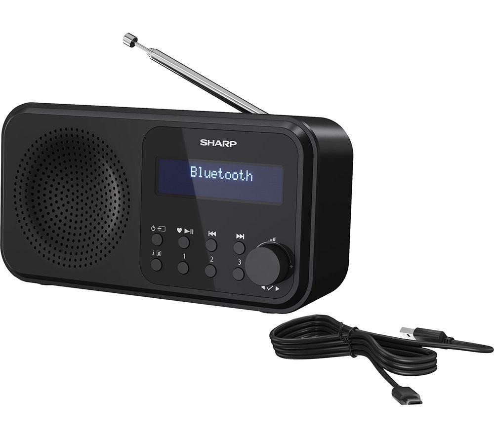 SHARP Tokyo DR-P420 Portable DAB+/FM Bluetooth Radio - Midnight Black image number 4 of 9