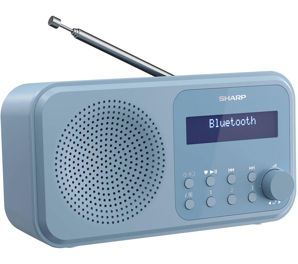 SHARP Tokyo DR-P420 Portable DAB+/FM Bluetooth Radio - Steel Blue image number 2 of 9