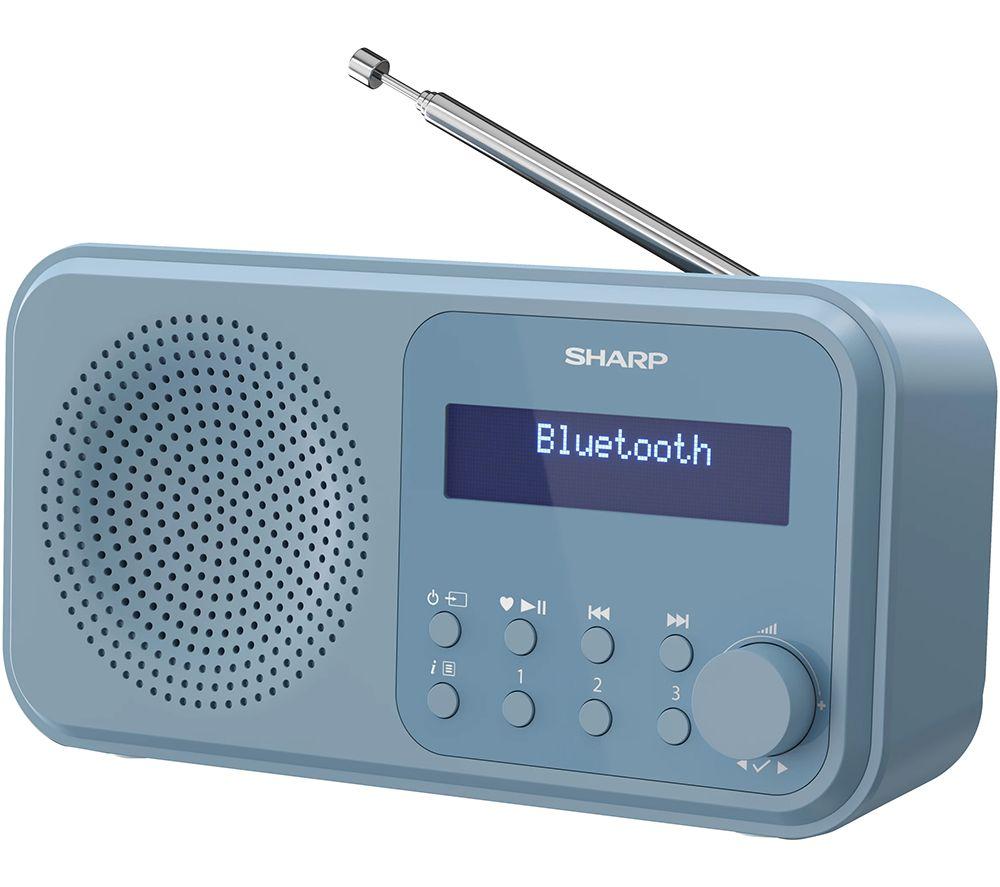SHARP Tokyo DR-P420 Portable DAB+/FM Bluetooth Radio - Steel Blue image number 3 of 9