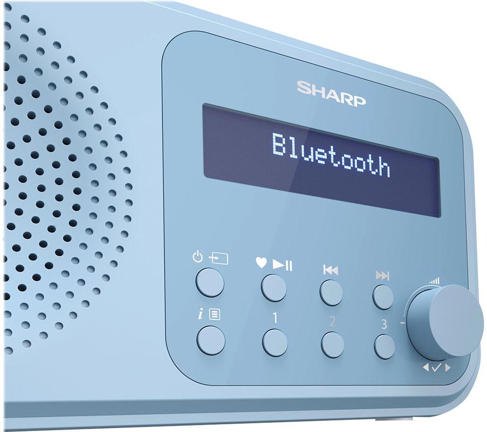 SHARP Tokyo DR-P420 Portable DAB+/FM Bluetooth Radio - Steel Blue image number 5 of 9