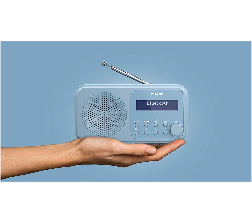SHARP Tokyo DR-P420 Portable DAB+/FM Bluetooth Radio - Steel Blue image number 7 of 9